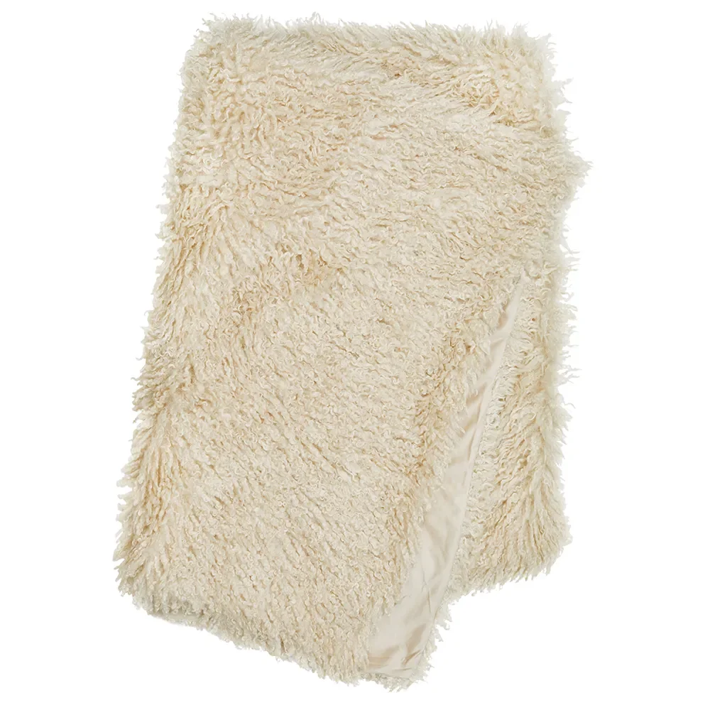 Skinnwille, Wooly Tæppe Beige