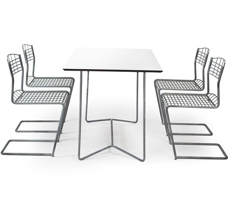 High Tech Bord 70x110 cm Varmgalvaniseret Grythyttan Stålmöbler