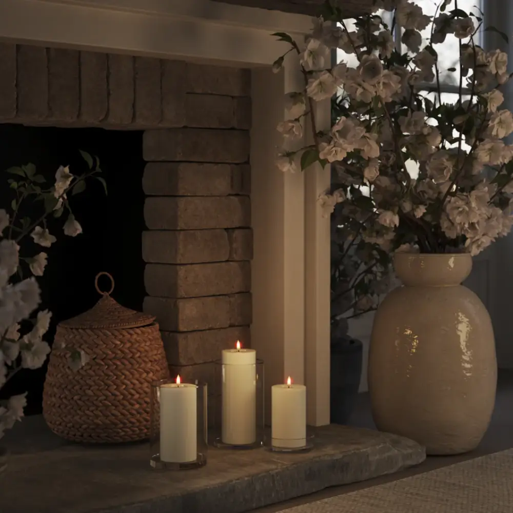  LED-bloklampe Ø7,5x15 cm hvid