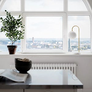 Bellagio bordlampe H60cm messing/hvid