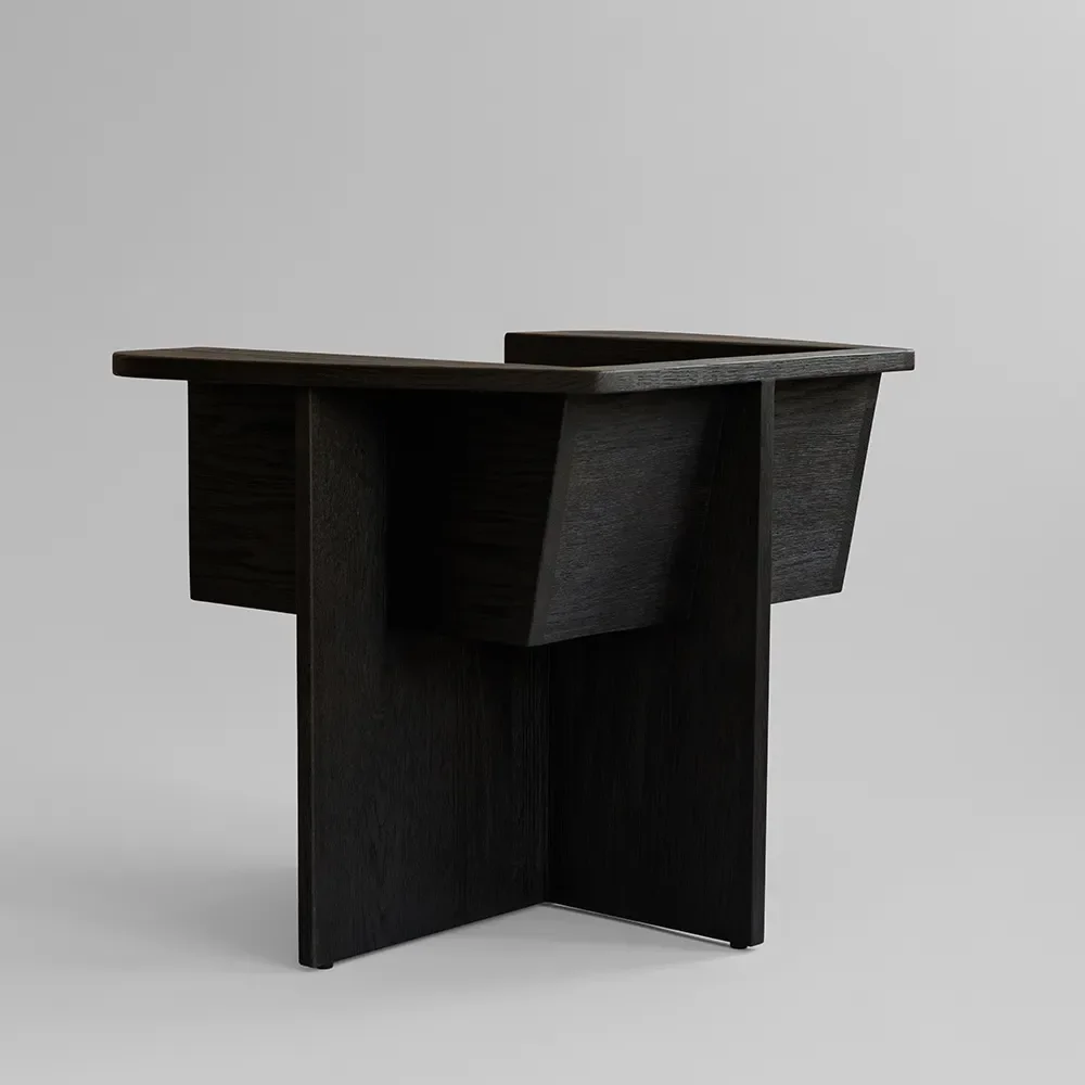 Brutus Lounge lænestol - Kaffe Sort Eg