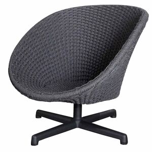 Peacock drejestol med aluminiumsben