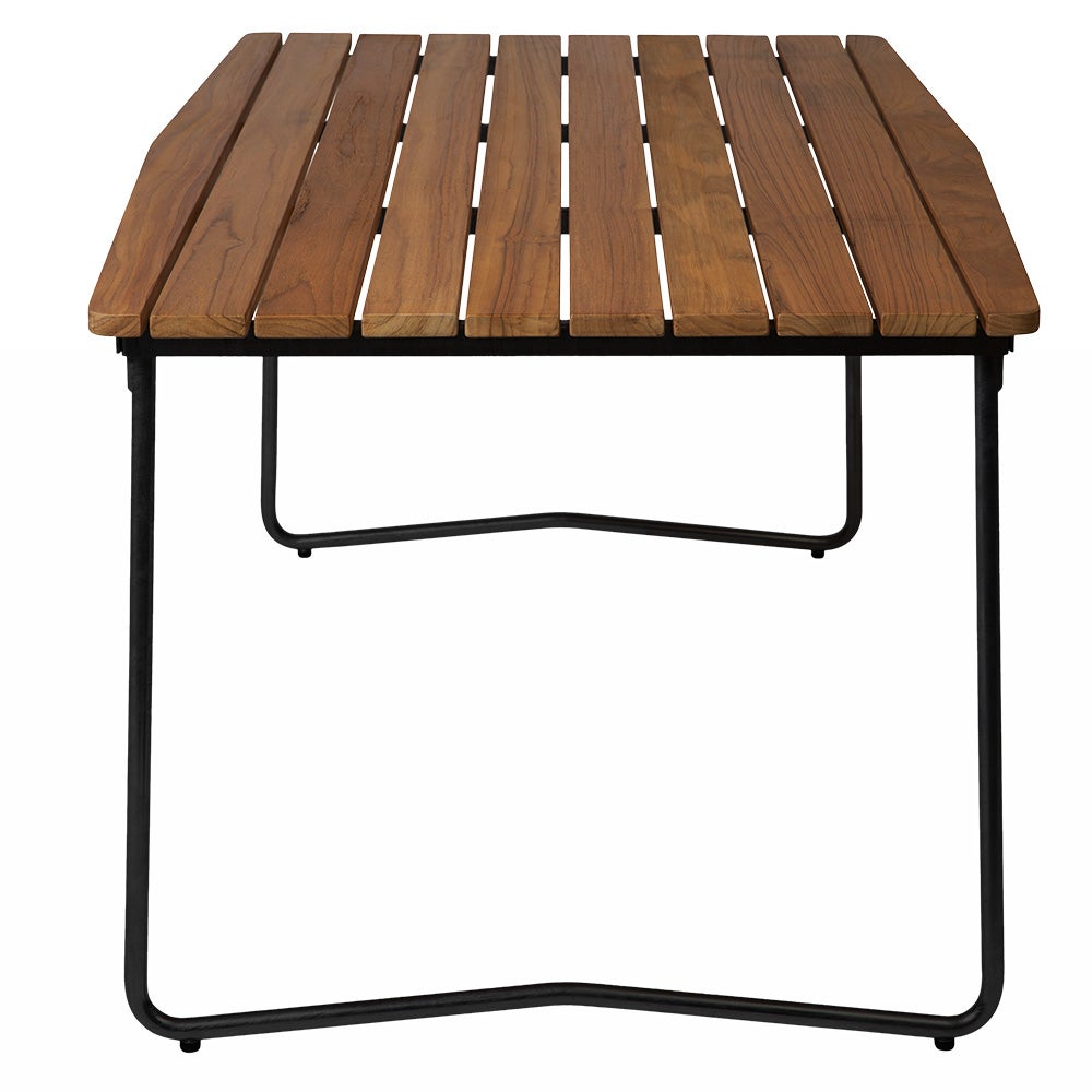 Bord B31 170 Ubehandlet teak / sort stel