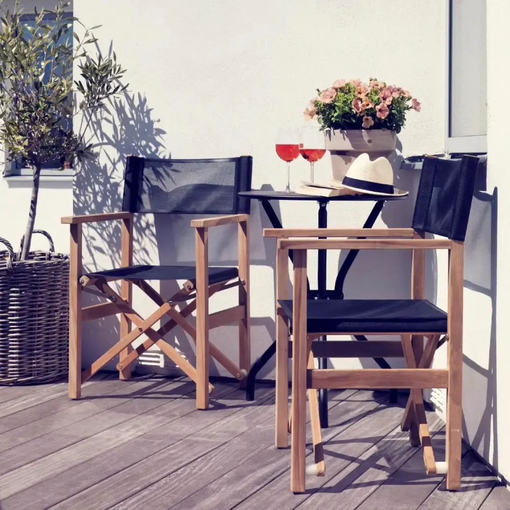 Drama instruktørstol sort / teak