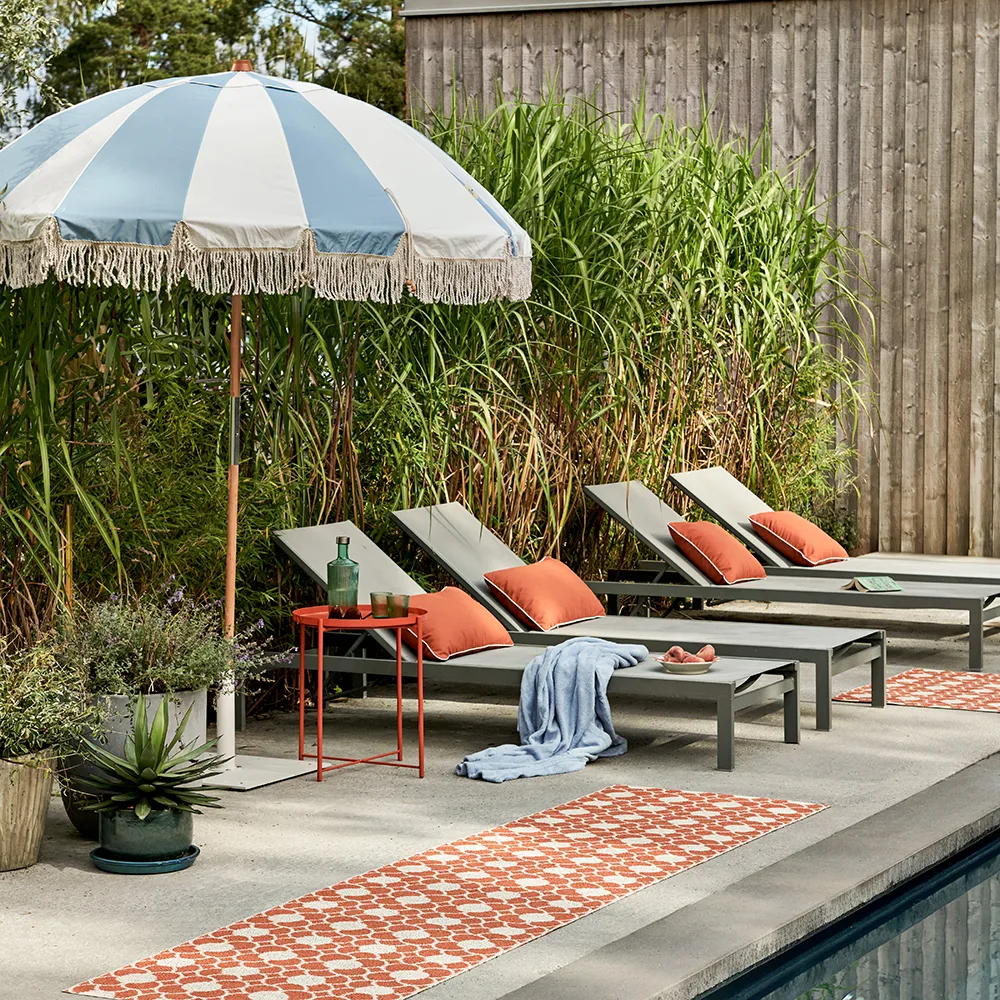 Anya tæppe Pale Orange/Vanilla 70 x 300 cm