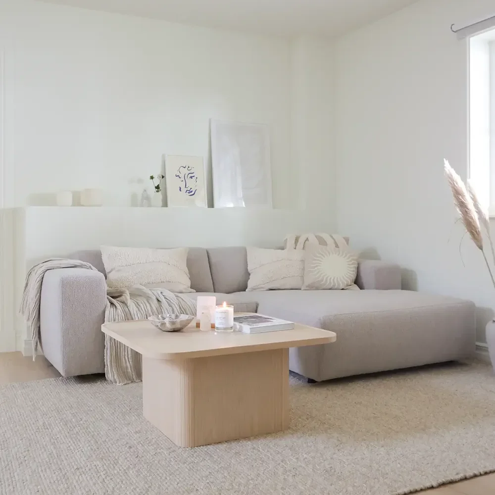 Willard sofa 3-personers sofa chaiselong højre stof Alice lys beige