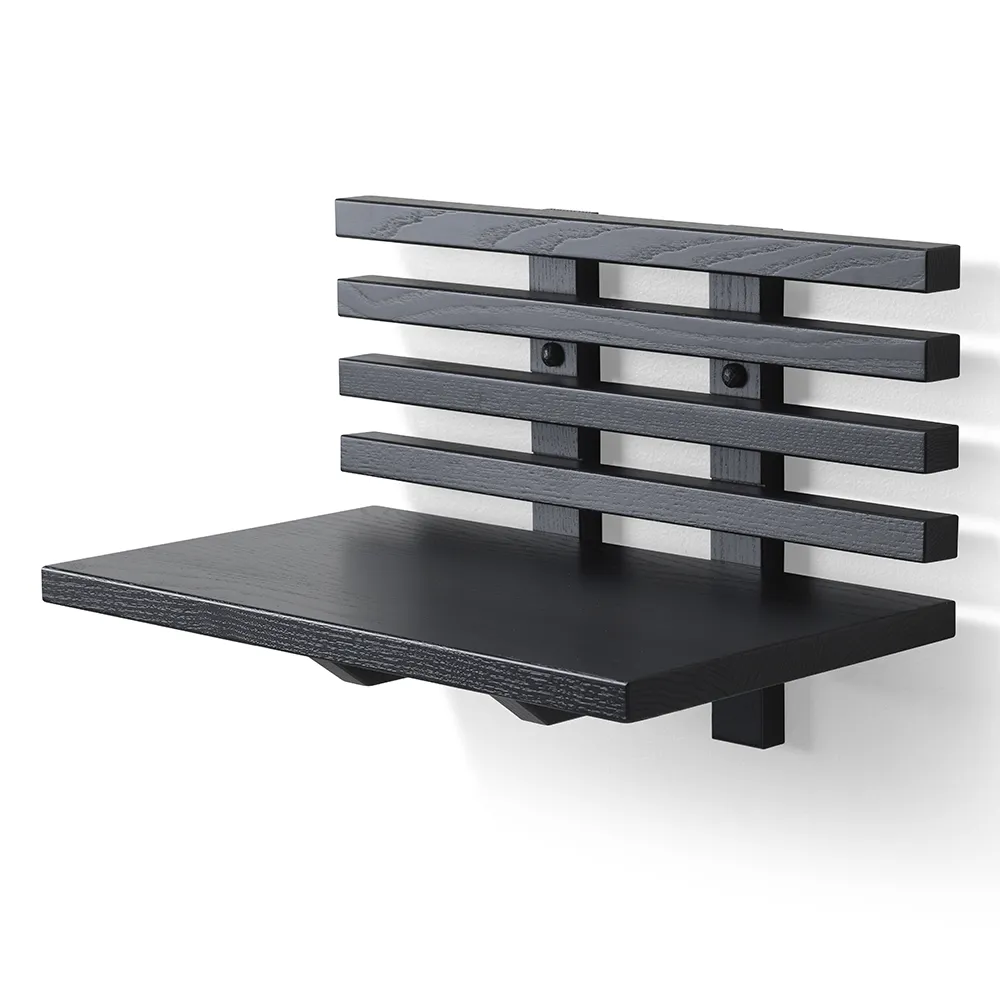 Zece sengebord sortbejdset ask