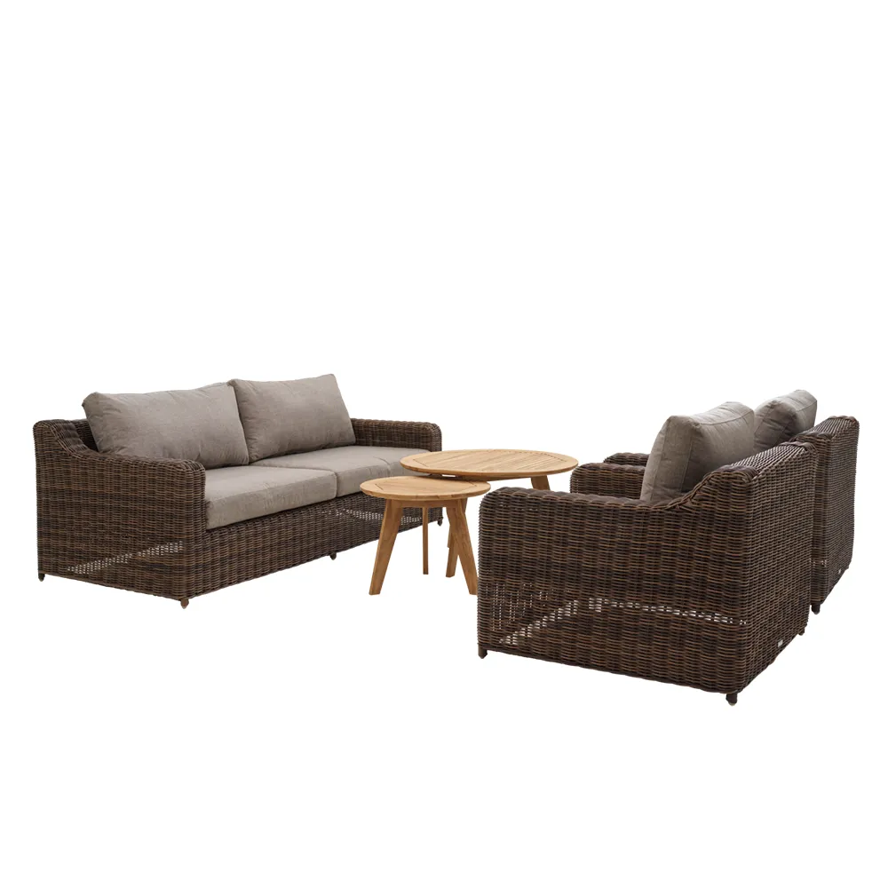 Glendon 3-pers. sofa  Dark brown / Soft moose