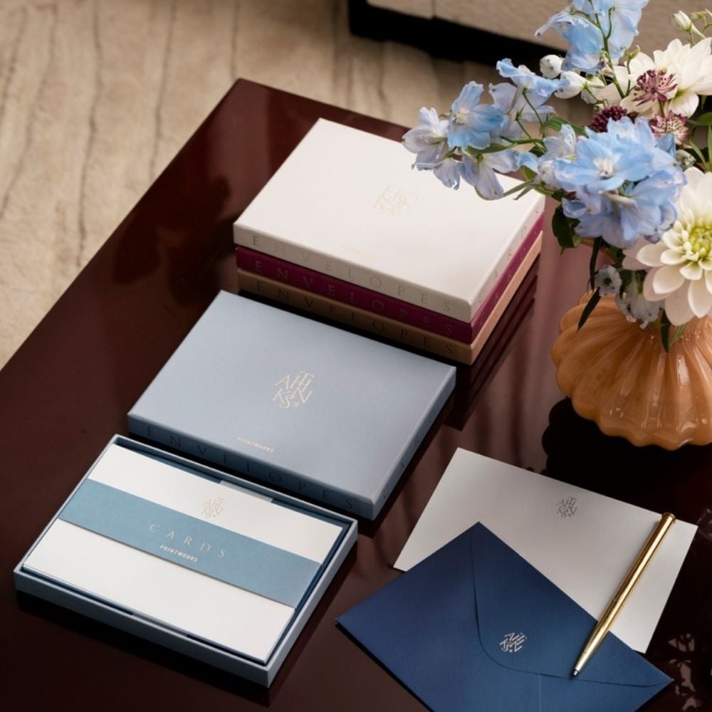 Card & Envelope Set - Thanks Blue