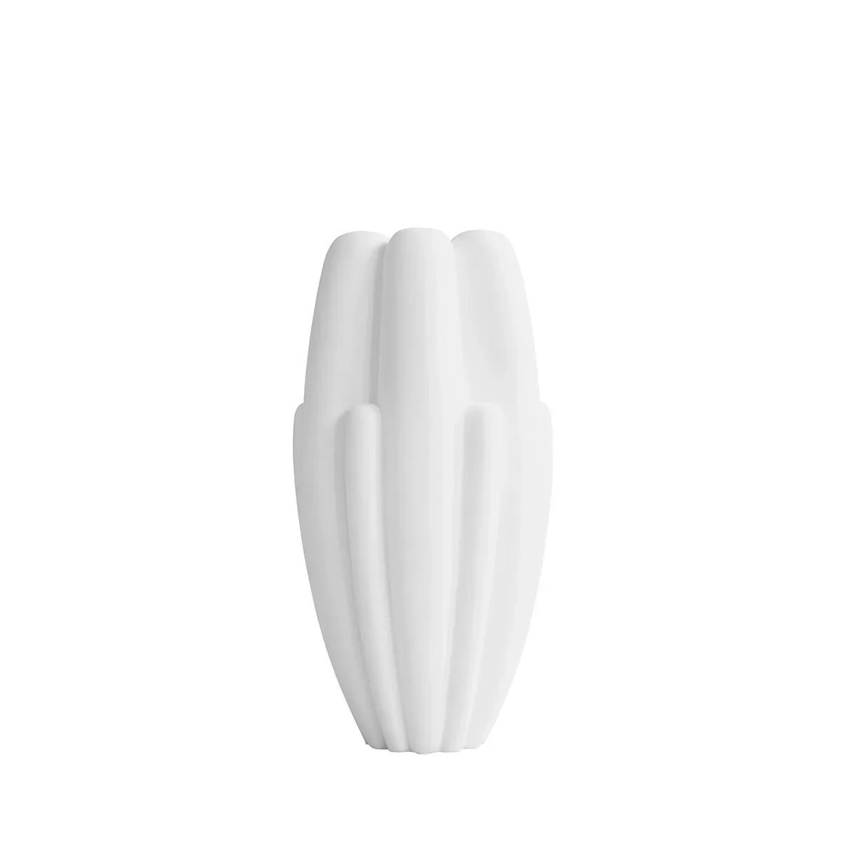 Håndlavet vase Bloom Slim Big Bone White H68 cm