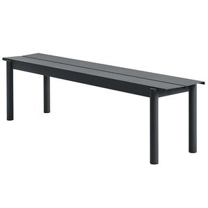 Linear Steel Bænk 170x34 cm Anthracite Black 