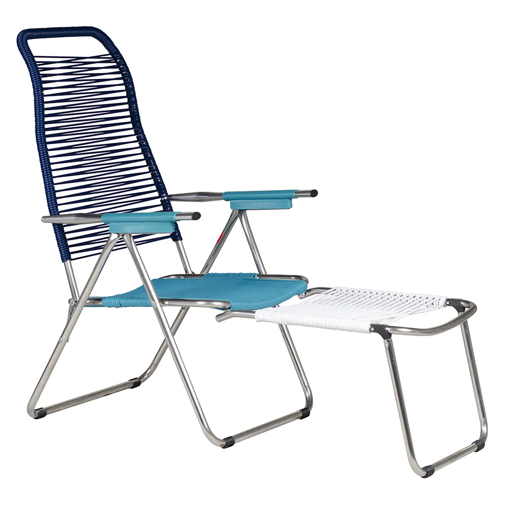 Fiam, Spaghetti solstol pop blue/turquoise/white/turquise aluminium