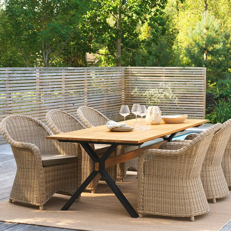 Paulina Lænestol Beige Polyrattan Brafab