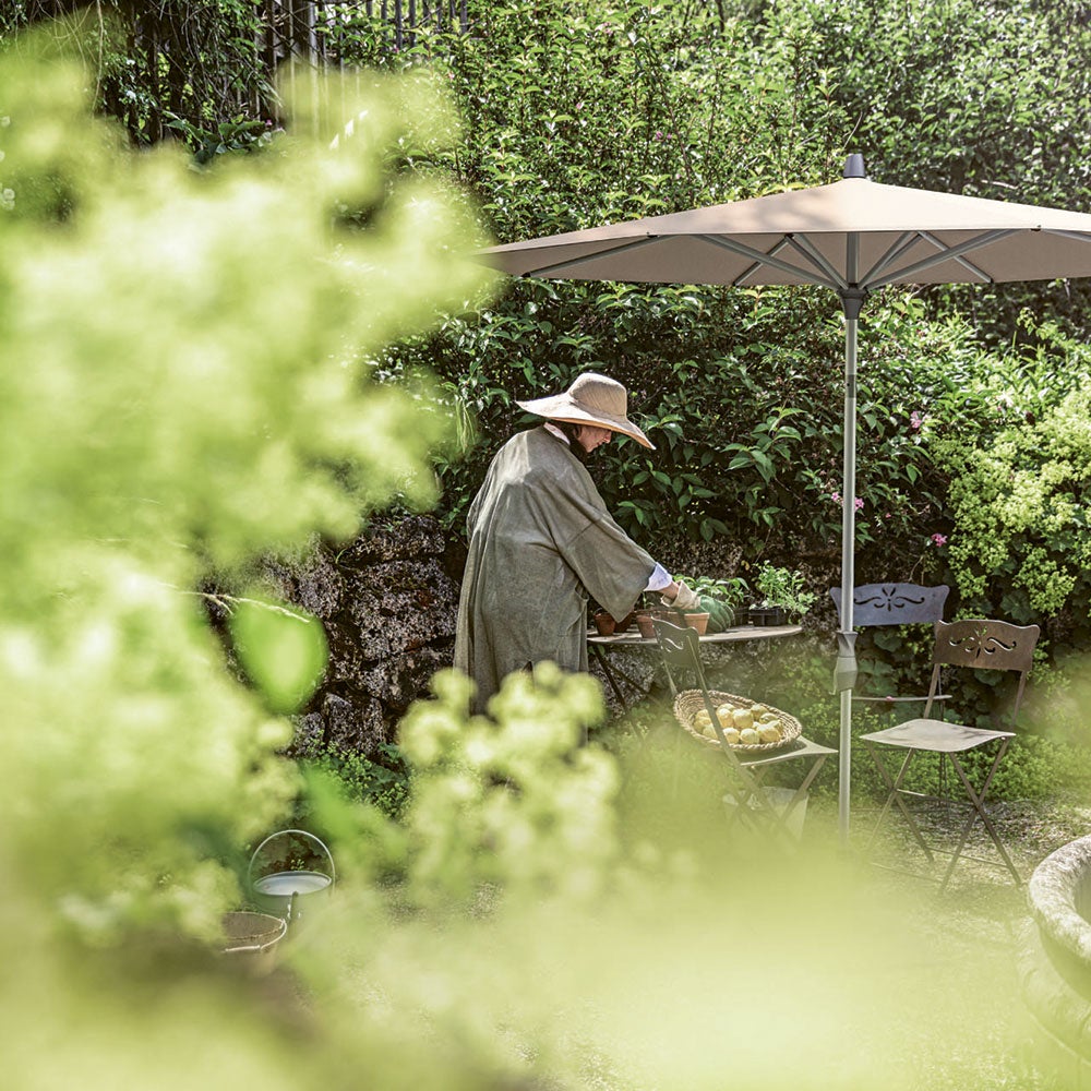 Alu-twist parasoll 330 cm #151 ash 