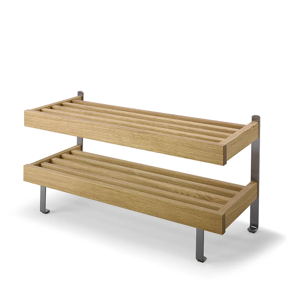 Oscarssons Möbel, Nadja Skohylde 80 cm Lakeret Eg/Grundstål