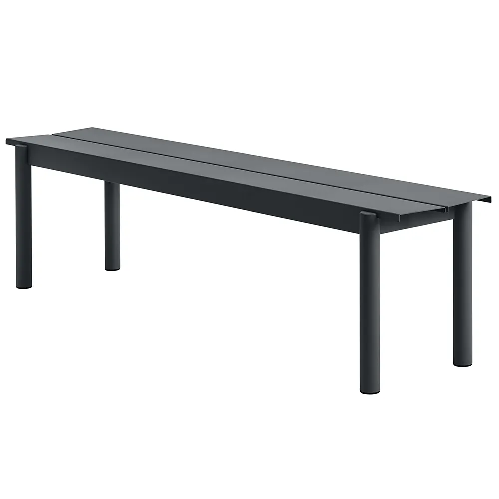 Muuto, Linear Steel Bænk 170x34 cm Anthracite Black