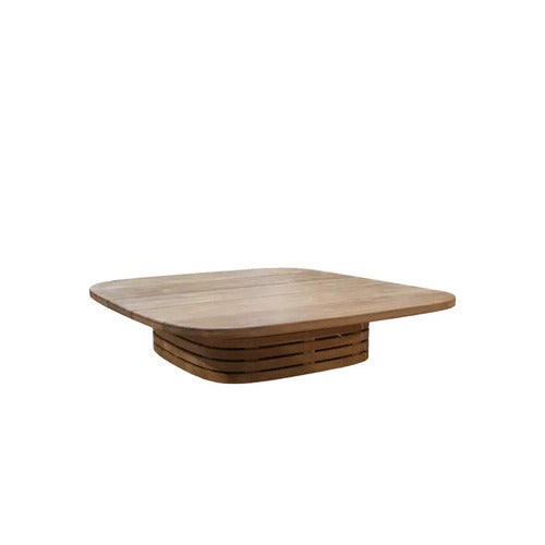Mellow sofabordstel kvadratisk f/bordsskiva 144x144 cm Teak