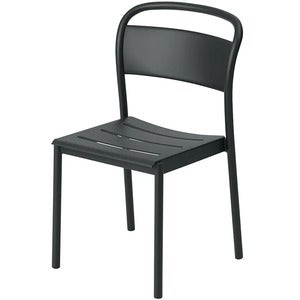 Linear Steel Spisebordsstol Anthracite Black 