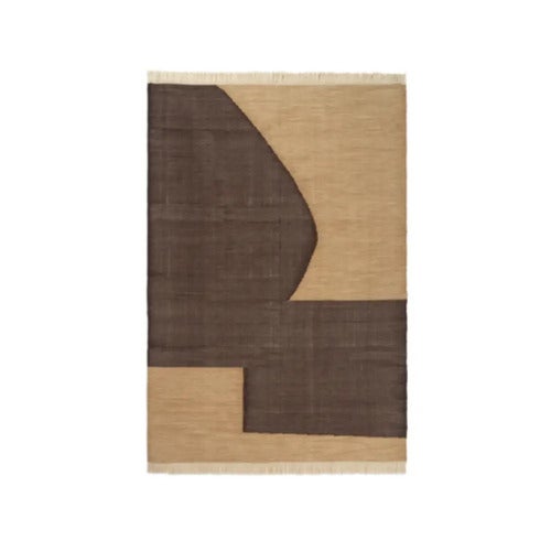 Forene Tæppe 140x200 cm - Tan/Chokolade