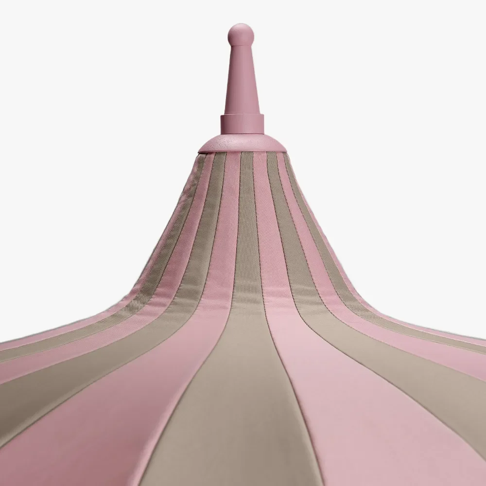 Parasol Ø240 cm Rosa/Beige randigt