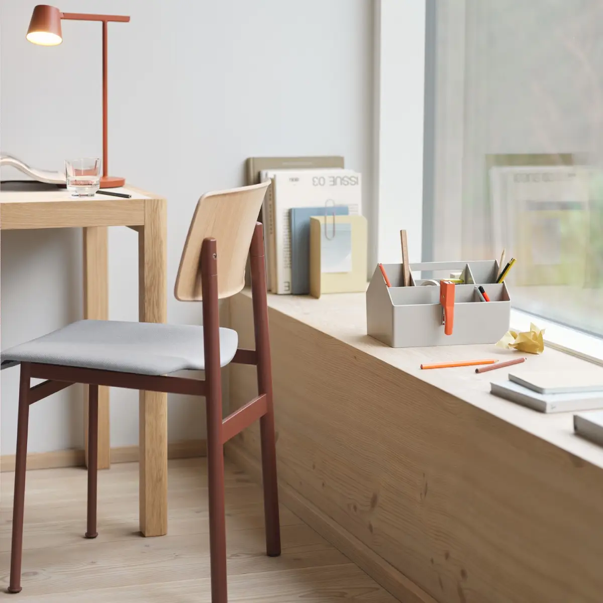 Skrivebordsorganizer – Grå