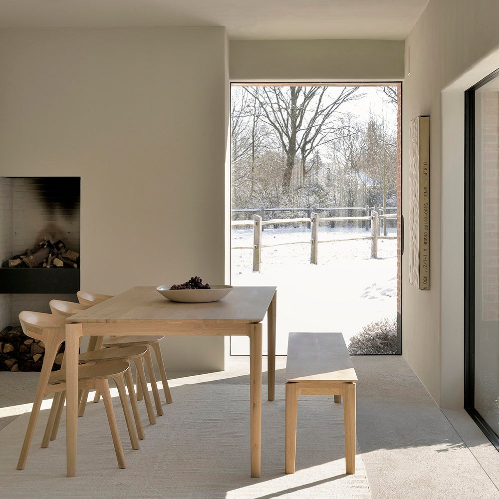 Bok Bænk Lakeret teak 35x186 cm