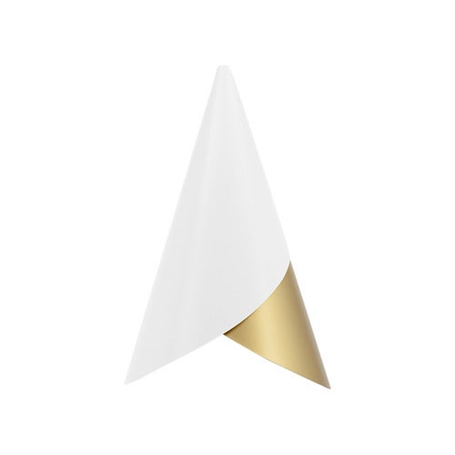 Cornet  Lampeskærm White/Brass