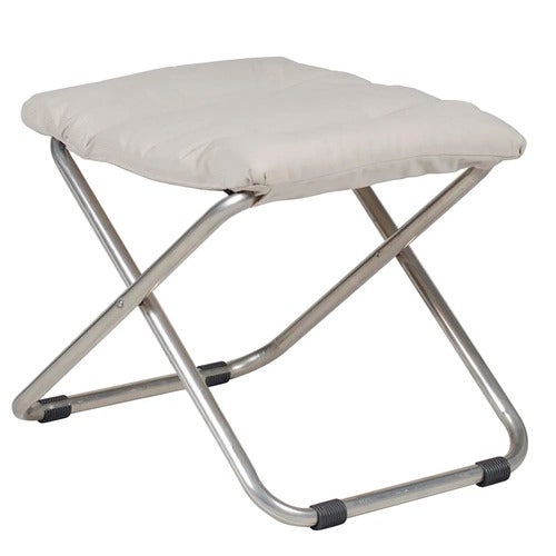Chico soft fodskammel beige aluminium 