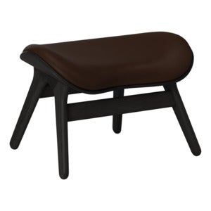 A Conversation Piece Ottoman Fodskammel Black Oak/Umage Leather Brown