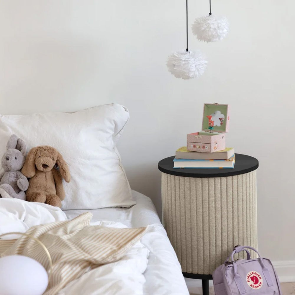 Audacious Sidebord Sort Eg/White Sands