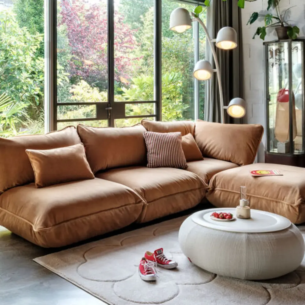 sumo fodskammel velvet recycled almond