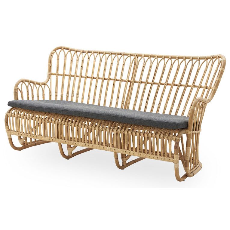 Tulip 3-personers sofa rattan