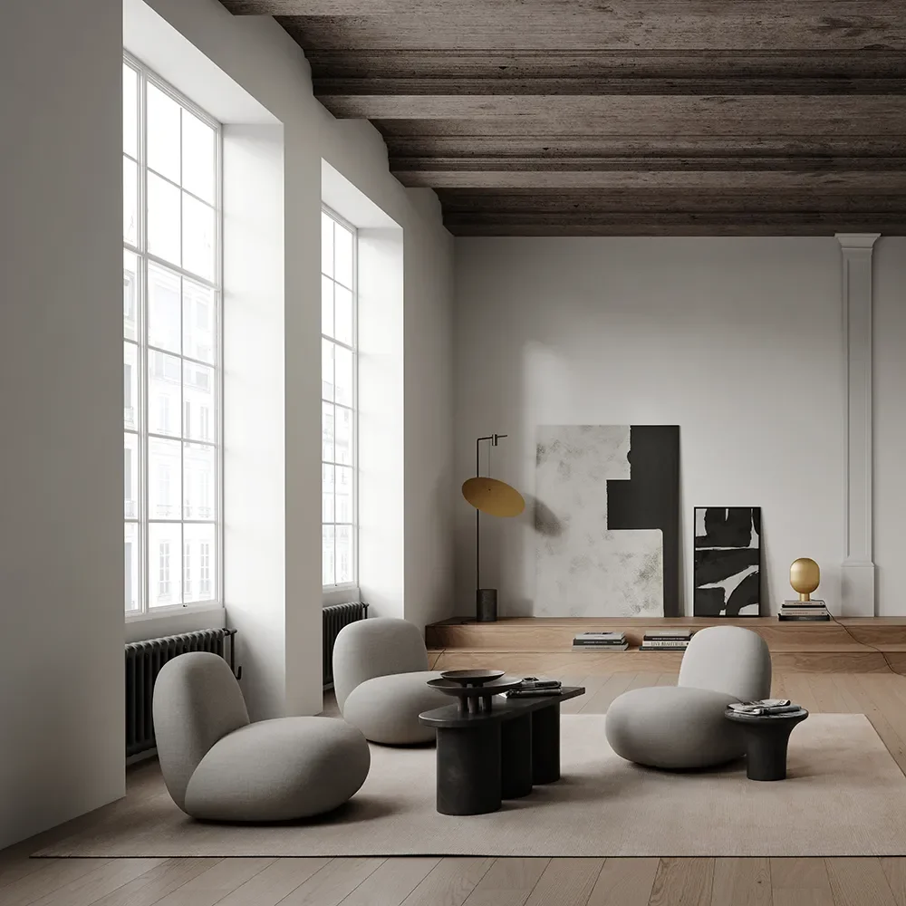 Toe Lænestol, flad - Taupe