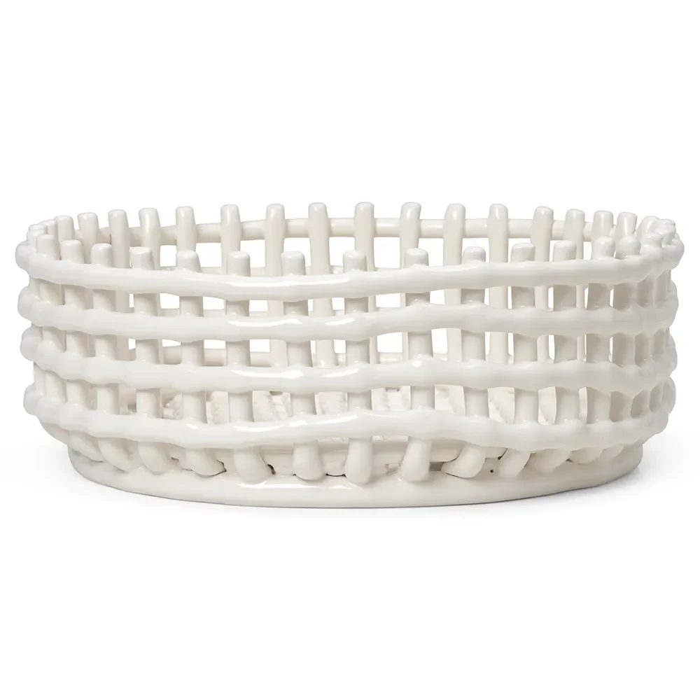 Ferm Living Ceramic flettet skål Offwhite