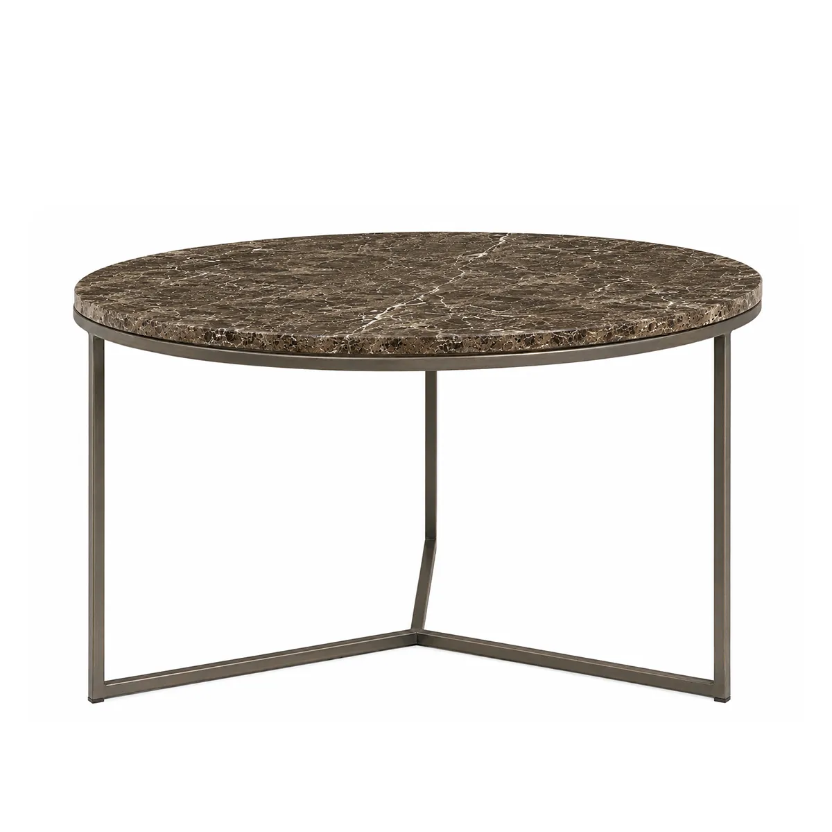 Artwood, Sidebord i Marmor Cedes Marble Ø 80 cm Ash brown
