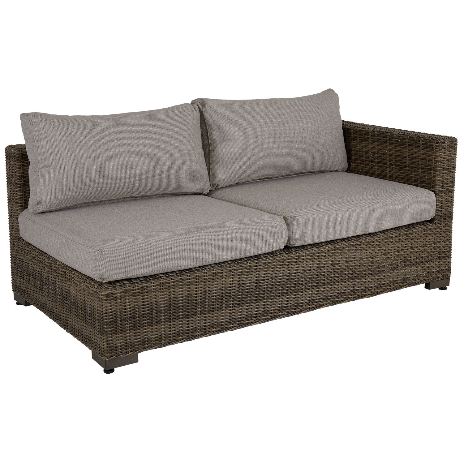 Ninja Endesektioner H+V Rustik Polyrattan Inkl. Vandafvisende Hynder Brafab