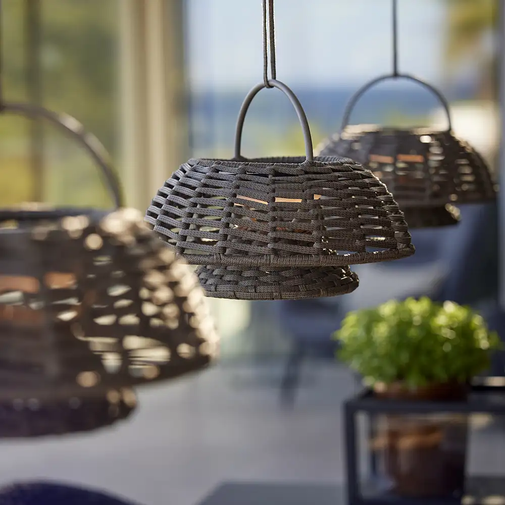 Illusion lampe til ophæng Graphite, Soft Rope