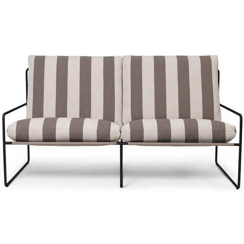 Desert 2-personers sofa Stripe Black/Chocolate