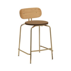 Curious Lav Barstol Eg/Messing Sugar Brown