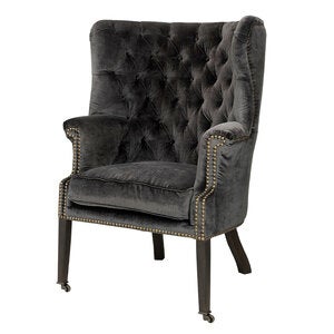 Churchtown Lænestol Avanna Velvet Dark Artwood