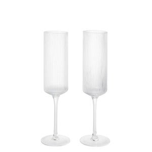 Champagneglas 2-pak Ripple Clear