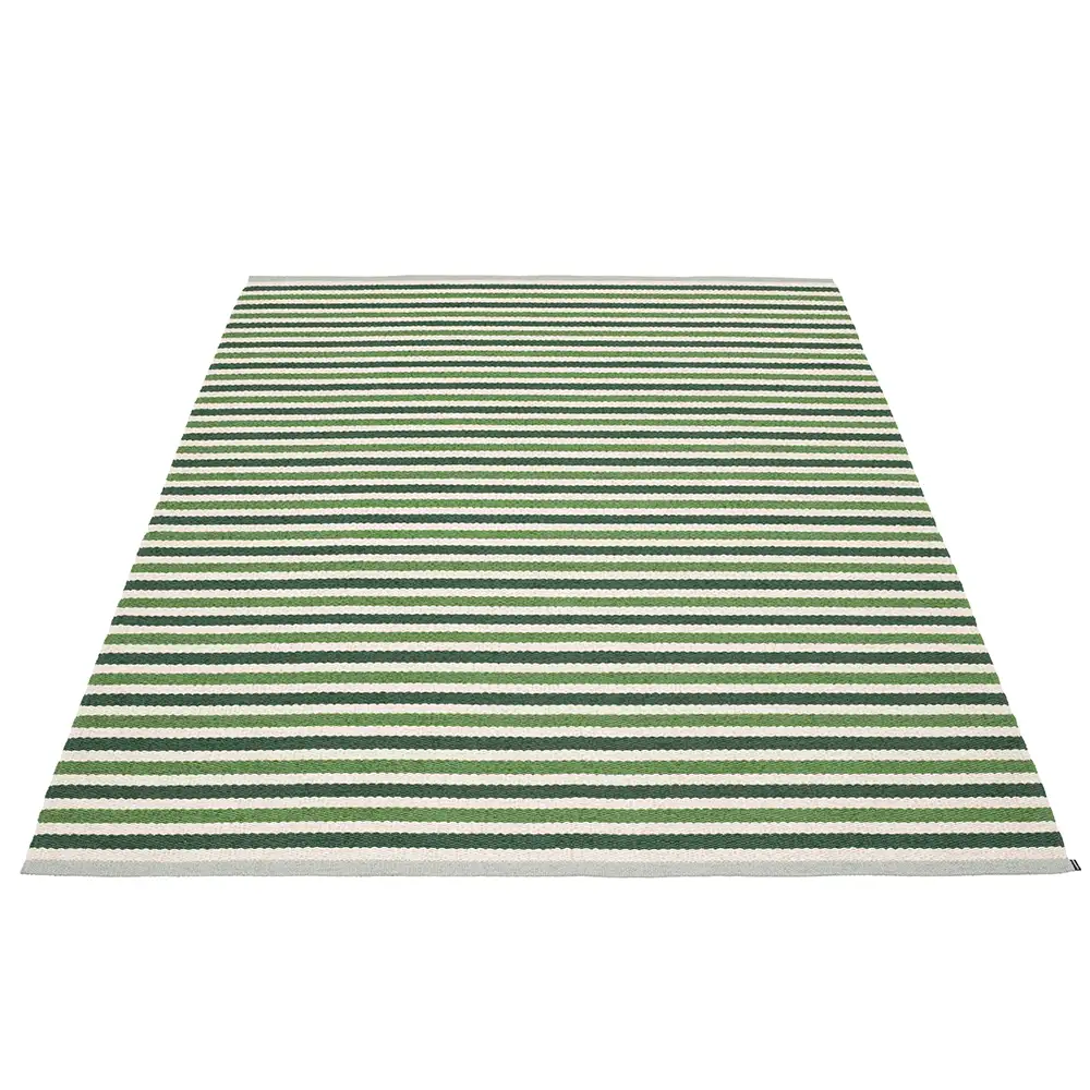 Pappelina Teo tæppe 140×200 cm Dark Green/Grass Green/Vanilla
