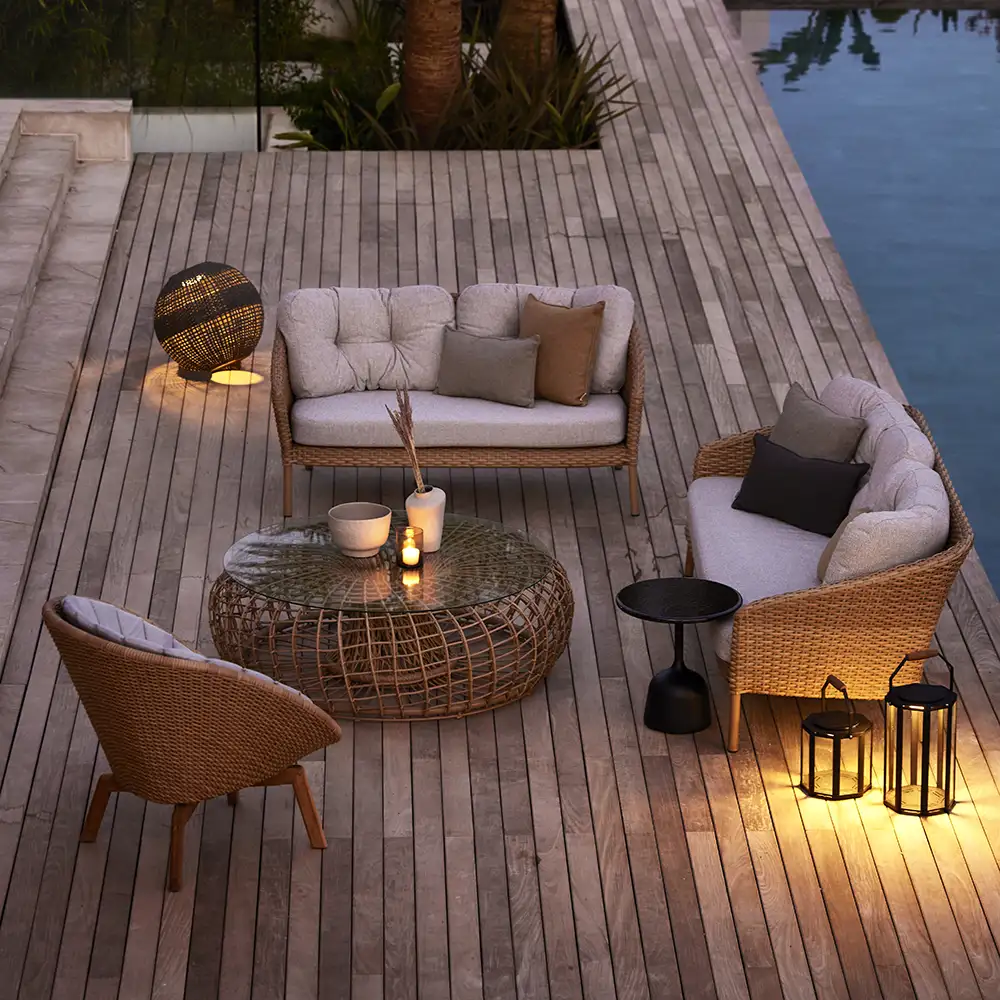 Ocean 2-seters sofa Natural flat Weave