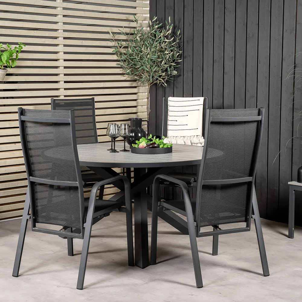 Copacabana positioneringsstol sort 2-pak 