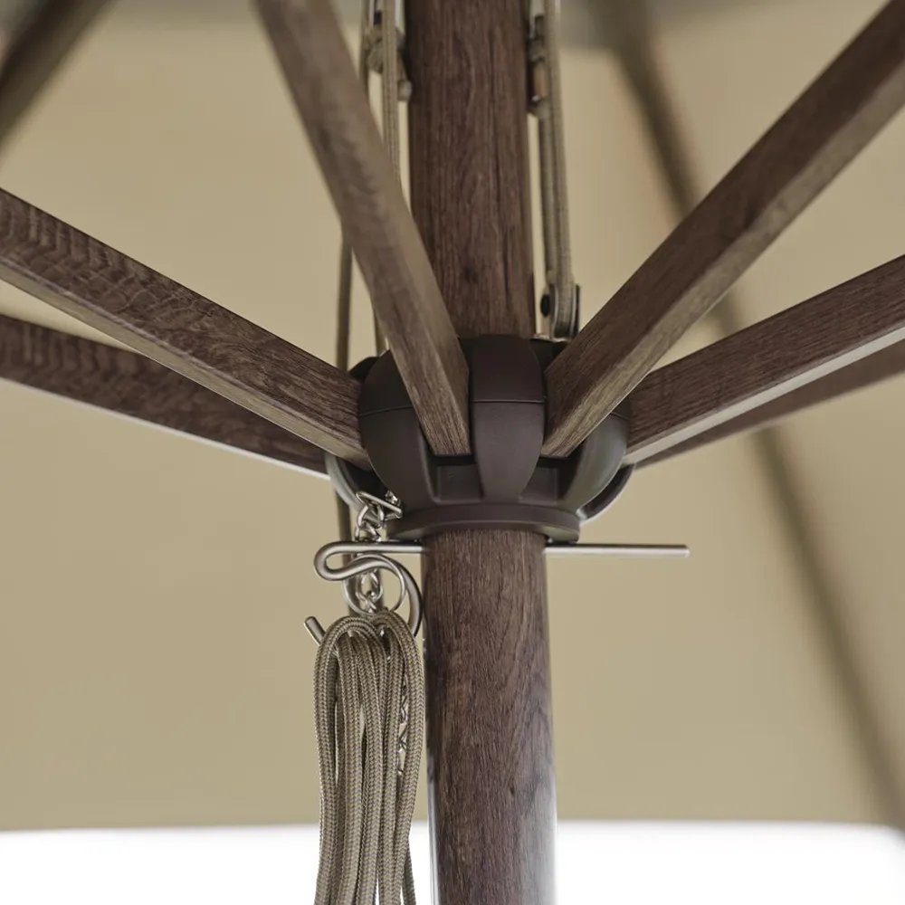 Paliano Parasol Ø350cm brun/taupe