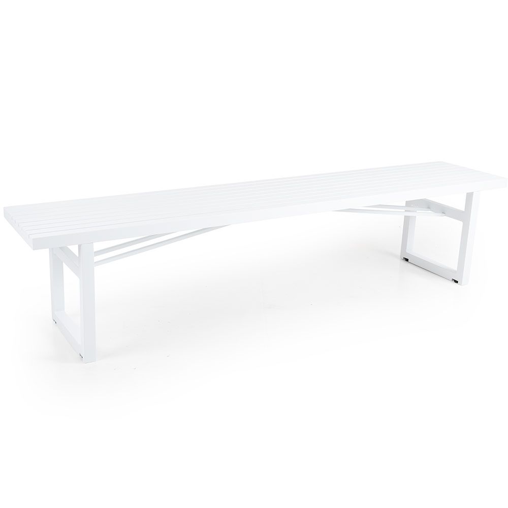 Vevi Bænk 41x200 cm Hvid Brafab