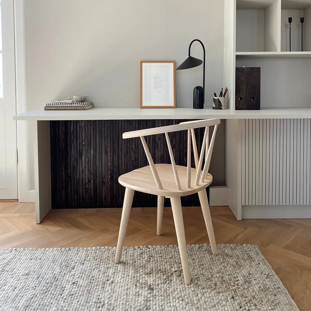 Carmen spisebordsstol hvidt pigmenteret