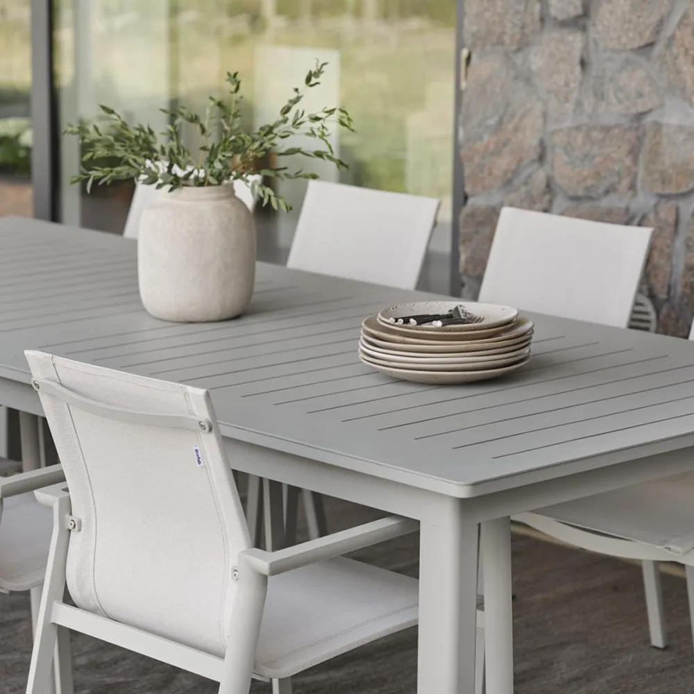 Delia Stabelstol Light Grey/Textilene