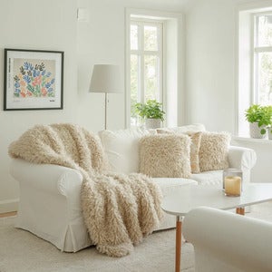 Wooly Tæppe Beige