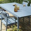 Linear Steel Spisebord 140X75 cm Grey 
